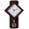 Clockswise Traditional Brown Square Wood- Looking Pendulum Plastic Wall Clock QI004508.BN - alternate 1